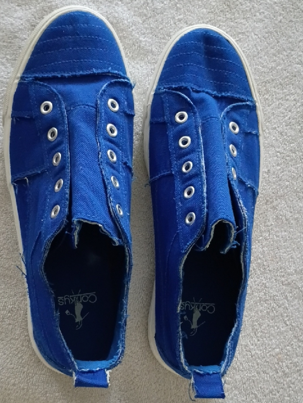 Corkys Bright Blue Slip-On Canvas Shoe